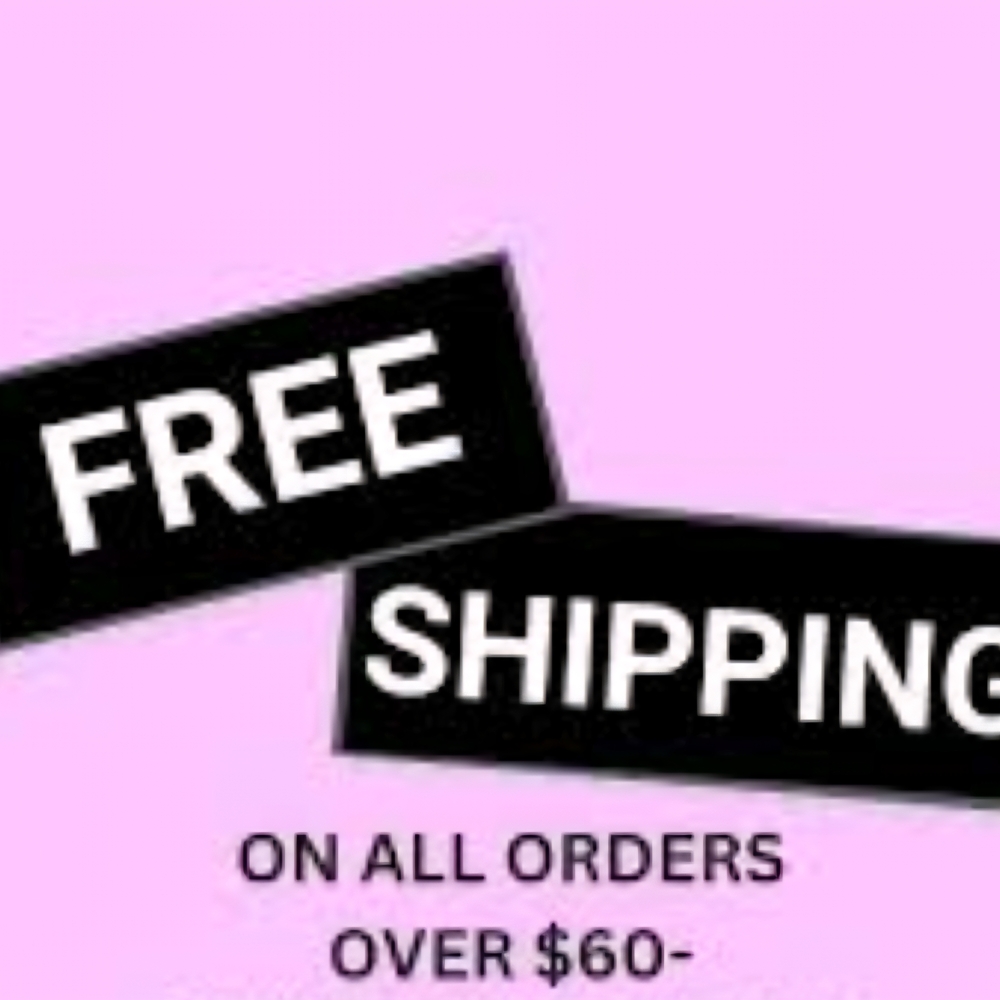 Pink Free Shipping Promo Sign
